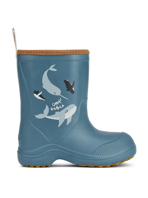 Liewood Gummistøvler 'Aston'  safir / lyseblå / sort / hvid