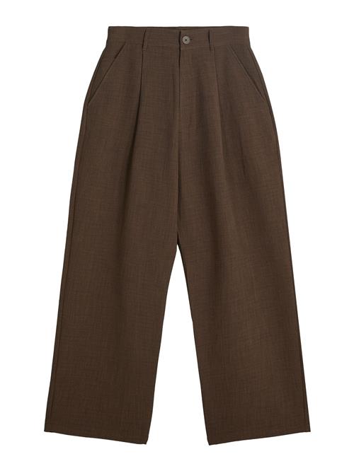 Bershka Bukser med lægfolder  choko