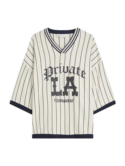 Bershka Bluser & t-shirts  mørkegrå / sort / offwhite