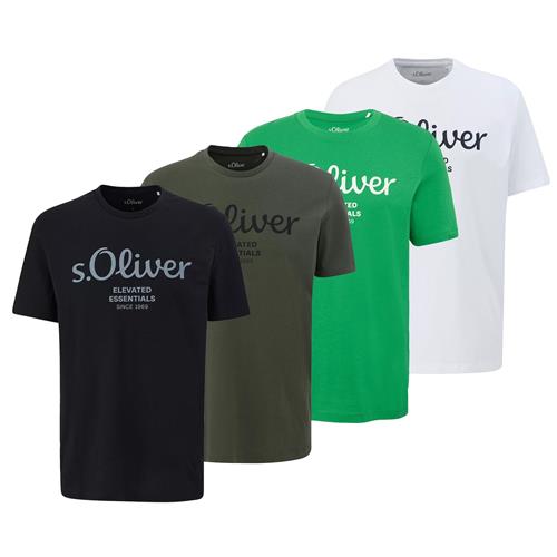s.Oliver Bluser & t-shirts  oliven / græsgrøn / sort / hvid
