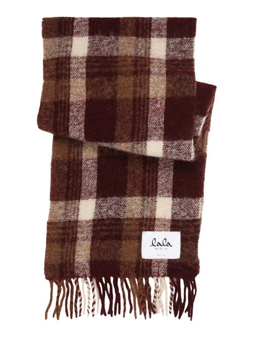 Lala Berlin Sjal 'Smilla'  brun / bordeaux / hvid