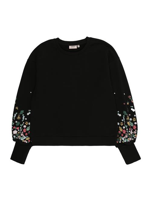 ONLY GIRLS Sweatshirt 'KOGBROOKE'  gul / mint / gammelrosa / sort