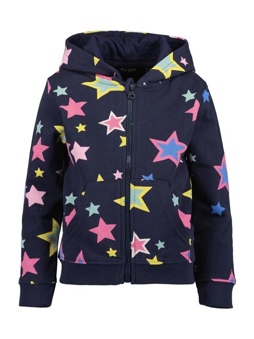 BLUE SEVEN Sweatjakke  blå / ultramarinblå / gul / pink