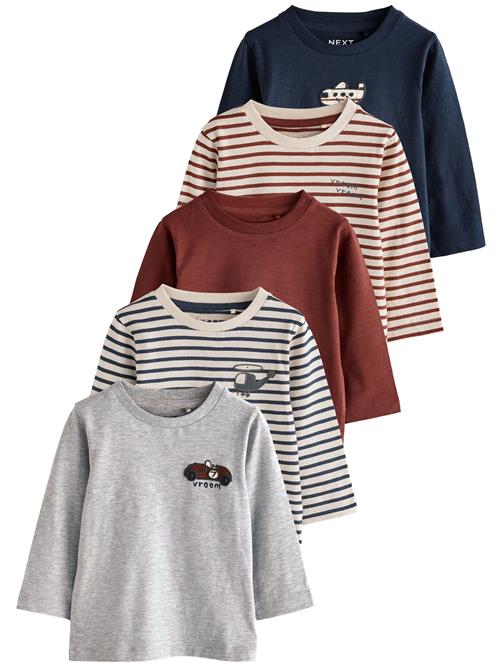 Next Shirts  navy / rustbrun / lysegrå / uldhvid