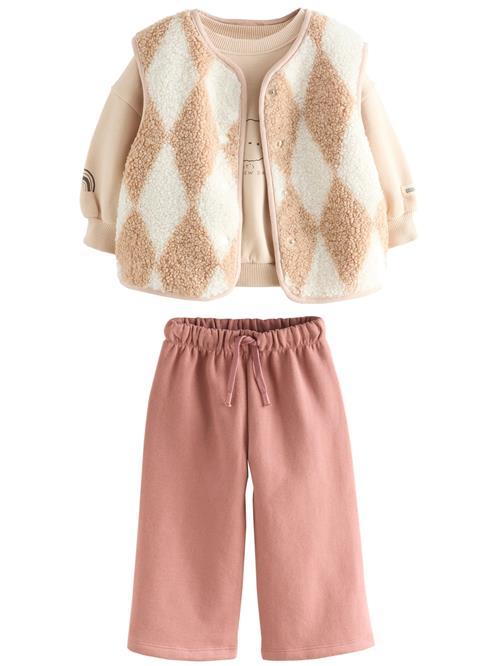 Next Sæt  beige / lyserød / hvid