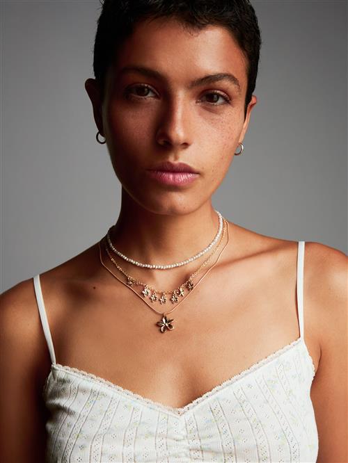 Bershka Kæde  guld / hvid