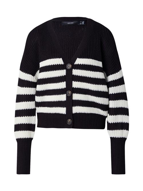 VERO MODA Cardigan 'VMLEA'  sort / hvid