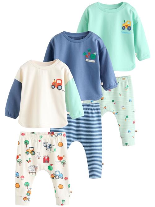 Next Sæt  elfenben / navy / mint / sort