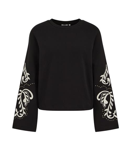 WE Fashion Sweatshirt  sort / hvid