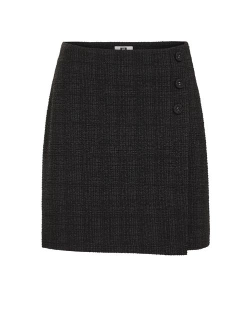 WE Fashion Nederdel  grå / sort