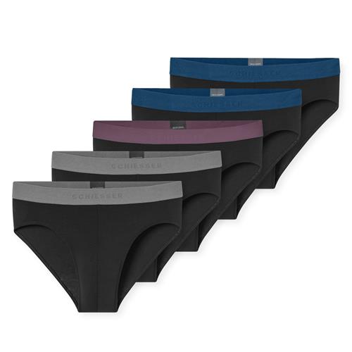 SCHIESSER Slip  grå / sort