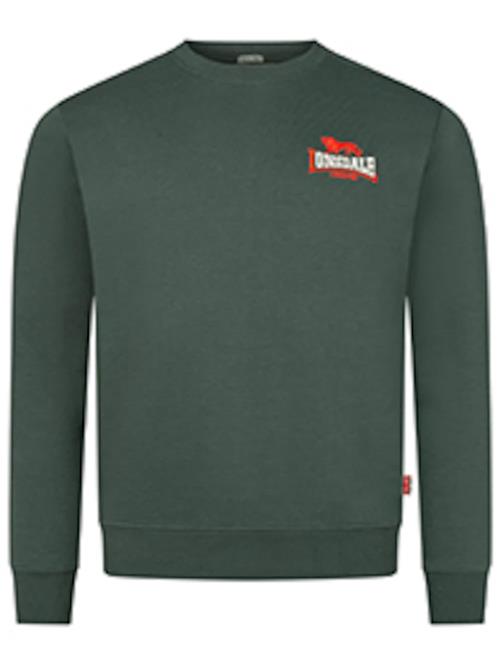 LONSDALE Sweatshirt 'Lympstone'  mørkegrøn / rød / hvid