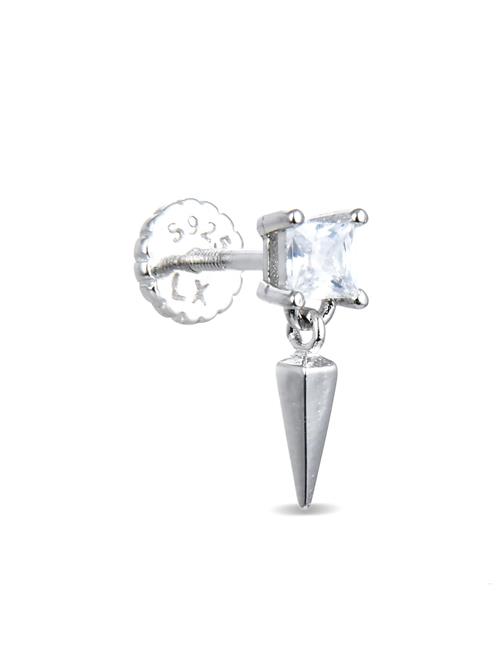 Luxenter Piercingsmykke 'Skelk'  sølv / transparent