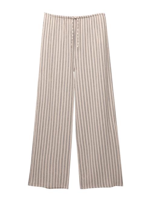 Pull&Bear Bukser  ecru / grå