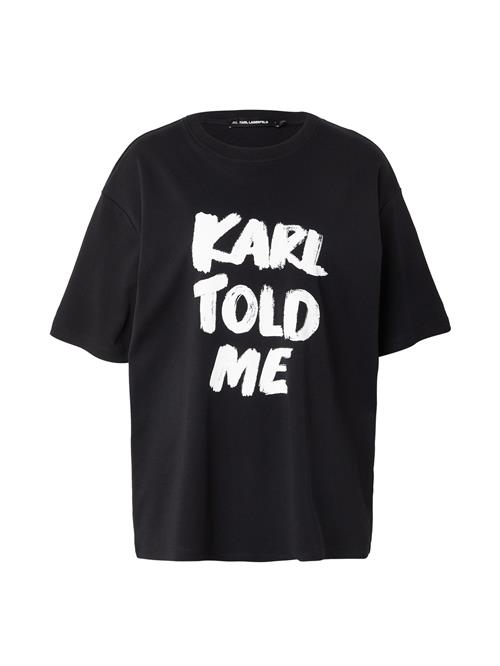 Karl Lagerfeld Shirts 'Karl Told Me'  sort / hvid