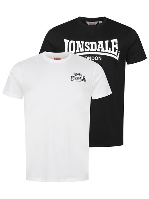 LONSDALE Bluser & t-shirts 'Yarnbrook'  sort / hvid