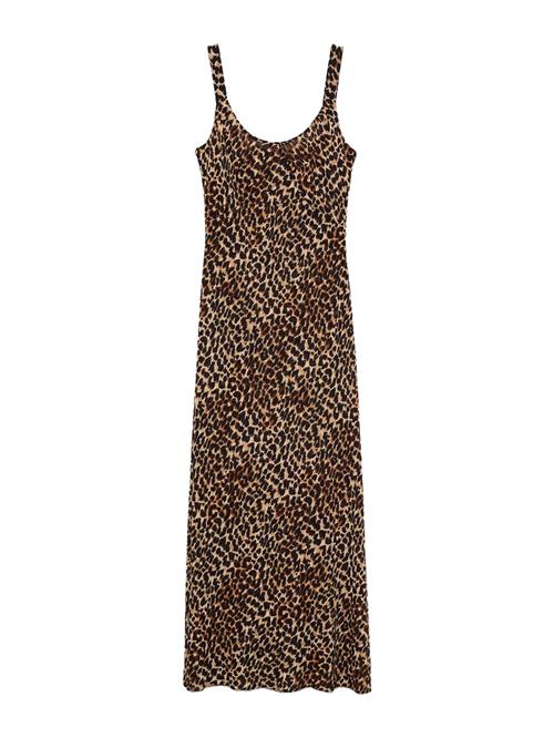 MANGO Kjole  ecru / cognac / cappuccino / sort