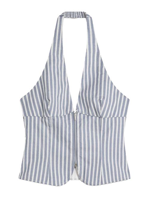 Bershka Overdel  mørkeblå / hvid