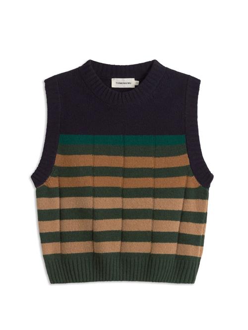 Thinking MU Pullover 'Sherry'  natblå / sepia / grøn