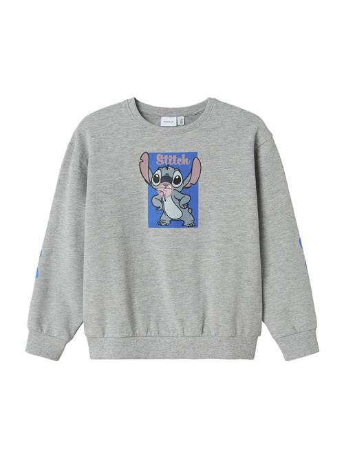 NAME IT Sweatshirt 'Stitch'  blå / grå-meleret / lysviolet / sort