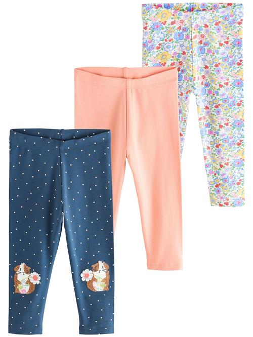 Next Leggings  navy / gul / abrikos / naturhvid