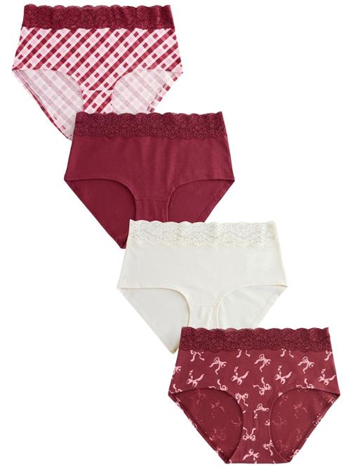 Next Slip  lyserød / vinrød / hvid