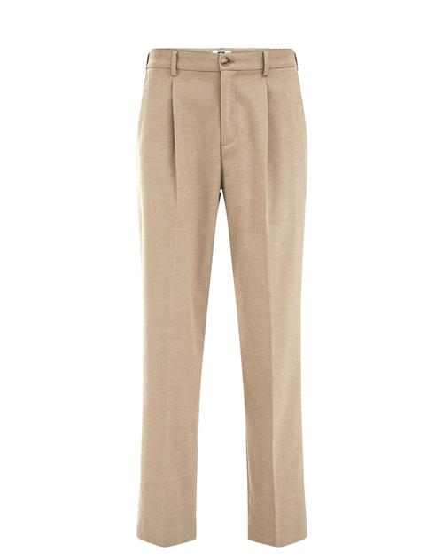 WE Fashion Bukser med lægfolder  sand