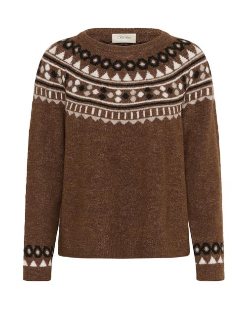 Cream Pullover 'CRCherrie'  lysebrun / brun-meleret / sort / hvid