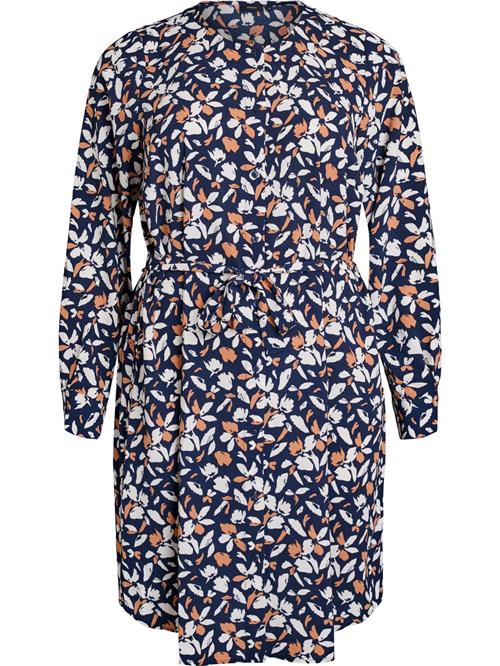 Zizzi Blusekjole 'Vanni'  navy / fersken / hvid