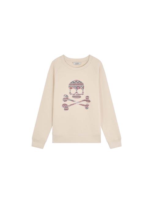 Scalpers Sweatshirt 'Kilim'  cyanblå / bordeaux / offwhite