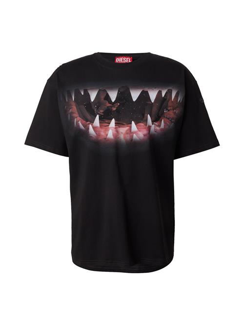 DIESEL Bluser & t-shirts  lysegrå / lys rød / sort