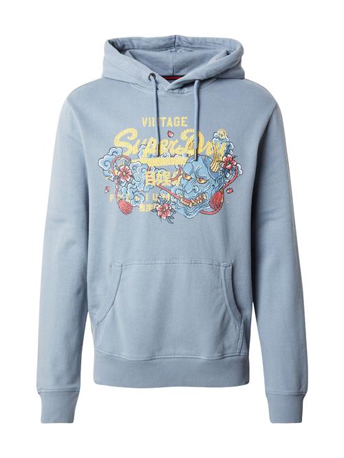 Superdry & Co Sweatshirt 'TOKYO'  lyseblå / gul / grå / mørkerød