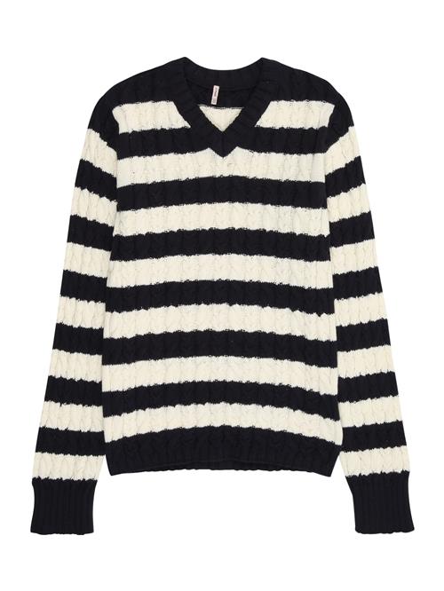 ONLY GIRLS Pullover 'KOGJanny'  navy / hvid