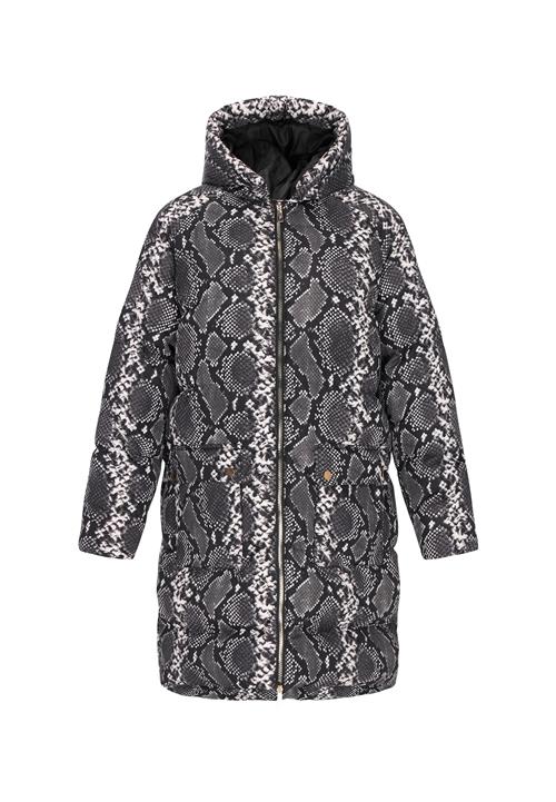 faina Overgangsfrakke  grå / sort / hvid