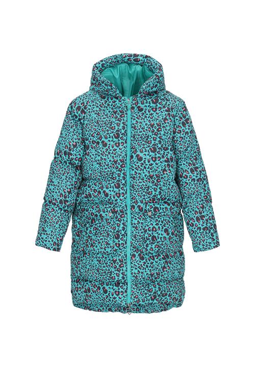 MYMO Overgangsfrakke  turkis / pink / sort