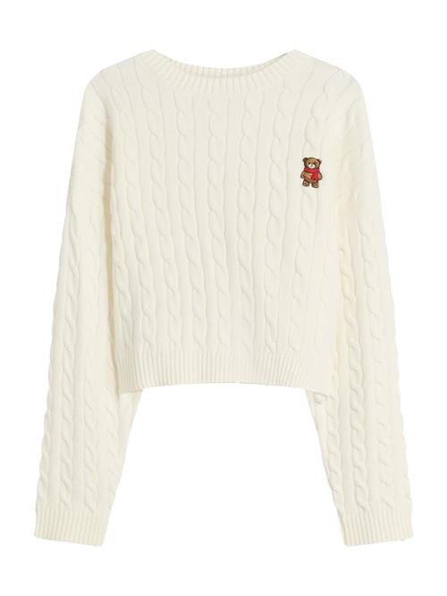 Bershka Pullover  ecru / karamel / rød