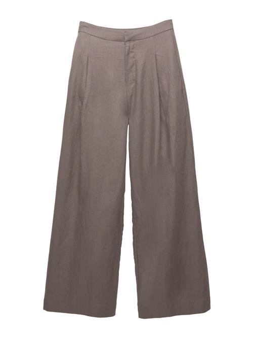Pull&Bear Bukser med lægfolder  taupe