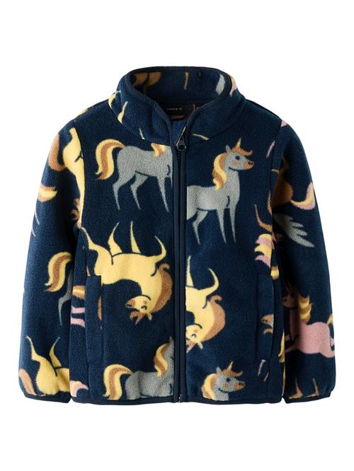 NAME IT Fleecejakke 'NMFMEEKO'  marin / brokade / honning / grå