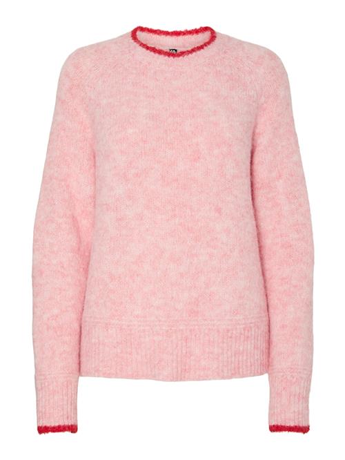 PIECES Pullover 'PCIvy'  lyserød / rød