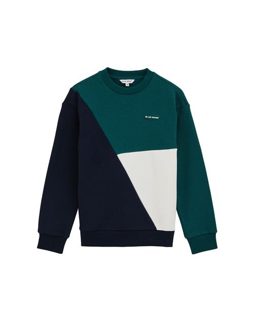 WE Fashion Sweatshirt  marin / mørkegrøn / hvid