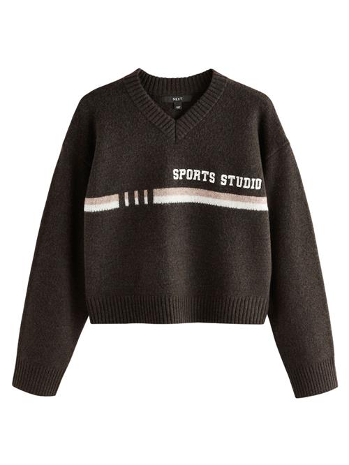 Next Pullover  beige / choko / hvid