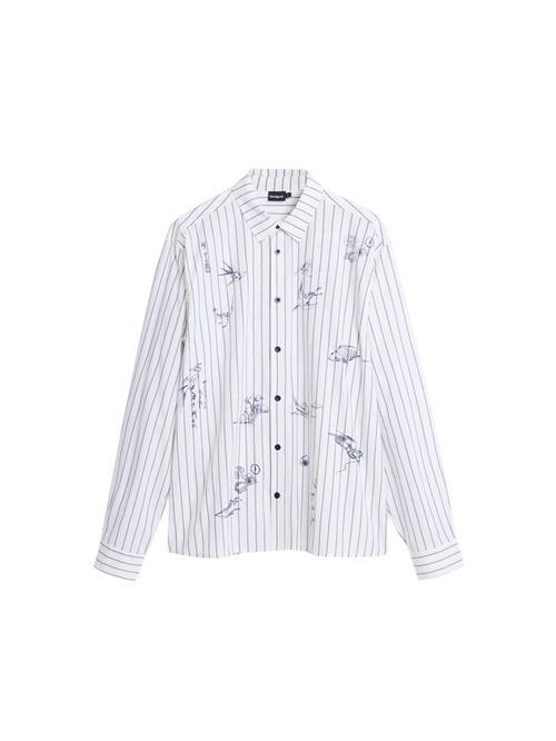 Desigual Skjorte  mørkeblå / hvid