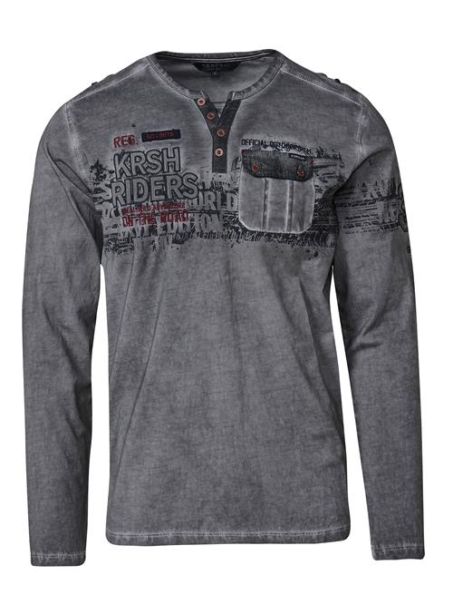 KOROSHI Bluser & t-shirts  grå / mørkerød