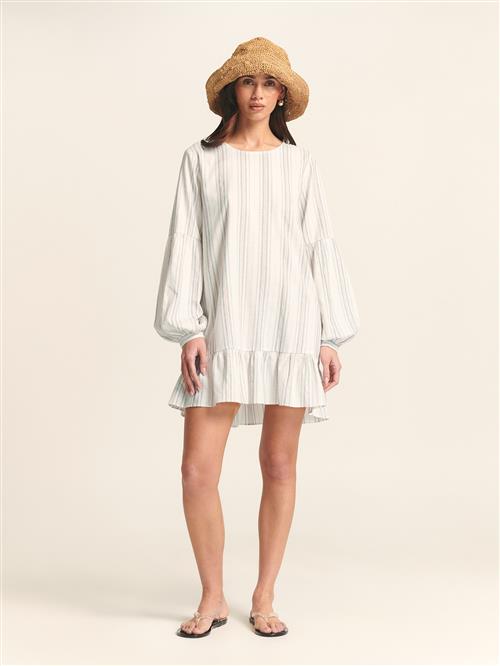 St MRLO Kjole 'LIANE MINI DRESS'  beige / lyseblå / hvid