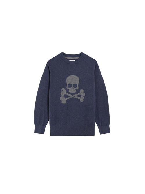 Scalpers Pullover 'Skull Intarsia'  marin / grå
