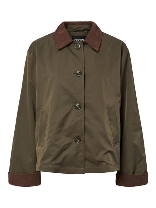 PIECES Overgangsjakke 'PCJorma'  choko / oliven