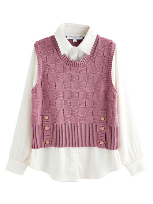 Next Pullover  pink / hvid