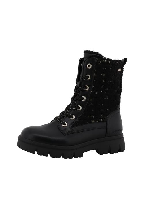 TOM TAILOR Snørestøvletter  lysebeige / sort