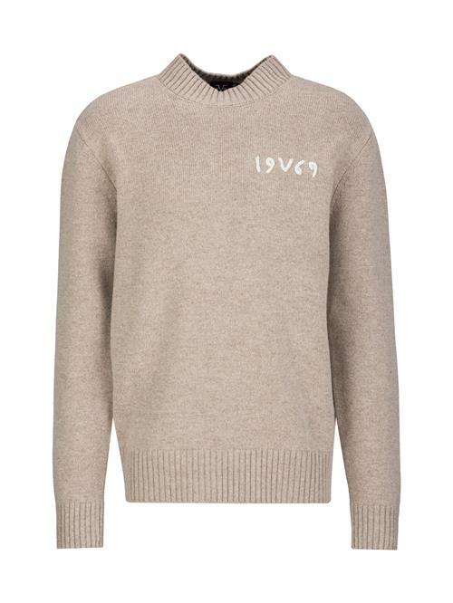 19V69 ITALIA Pullover 'Anteo'  beige-meleret / hvid