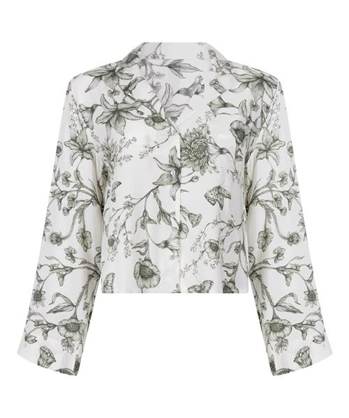 Hunkemöller Soveskorte  grøn / sort / hvid